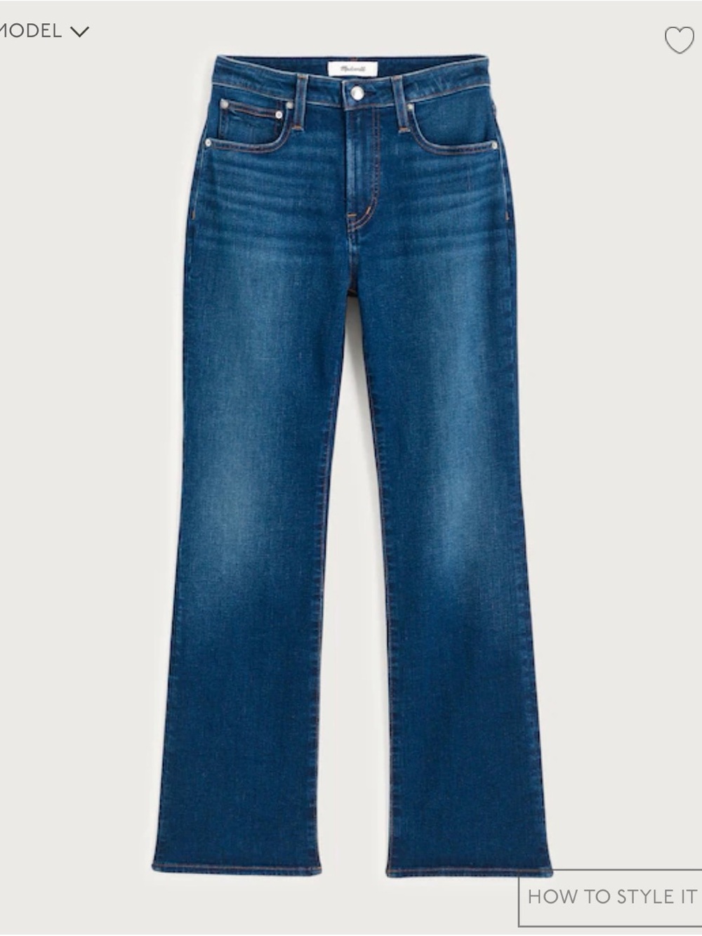 Madewell The Curvy Flare Crop Jean in Super Stretch Denim. 26. NWT.